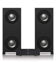 Amphion BaseTWO25 Stereo Bass Extension System 2 Subwoofer Tower external 2x900W Amp and Crossover front